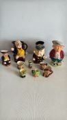 Burleigh Ware character and miniature toby jugs, set of eleven
