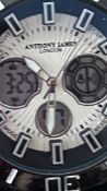 Anthony James wristwatch with rubber strap