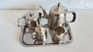 Continental stainless steel tea and coffee service