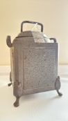 Pewter tea caddy