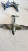 Dinky Toys die-cast military aircraft, four models