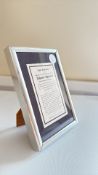 Framed German soldiers death certificate