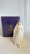 Royal Worcester Queen Elizabeth II Diamond Wedding Anniversary figurine, boxed