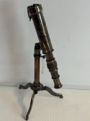 Brass telescope on stand