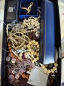 Large collection of unsorted costume jewellery