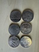 6x £5 coins