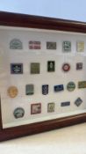Framed pin badge collection all from the Jamboree