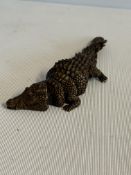 Chinese bronze articulated crocodile