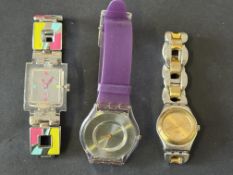 3 Swatch watches