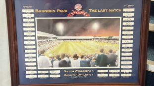 Signed Burnden Park Final Match Commemorative Print, 1997