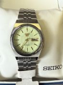 Seiko 5 automatic wristwatch 21 jewels with box