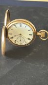 Waltham gold plated pocket watch - glass missing