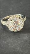 925 Silver ring set with Swarovski crystal