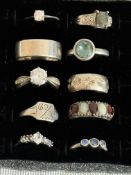 10 Silver rings