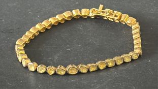 Sterling silver bracelet with 14ct Gold overlay se