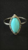Sterling silver ring Arizona sleeping beauty turqu