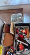Mixed lot: model aircraft kit, gaming controller, books, Mario Kart toys, flasks, etc.