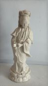 Blanc de Chine porcelain Guanyin figure