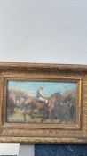 Sporting Scene Oil on Board