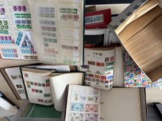 Several albums of British stamps, stock albums & l