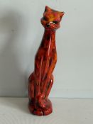 Anita Harris deco cat signed in gold
