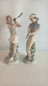 NAO by Lladro porcelain golfer figurines (2)