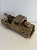 Tin plate land rover tow truck