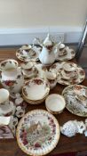 Royal Albert â€˜Old Country Rosesâ€™ bone china table service, c.1960s, 40 pcs