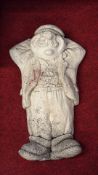 Cast concrete gnome garden wall plaque