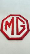 Cast iron MG sign