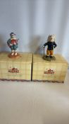 Pair of Royal Doulton Rupert Bear porcelain figurines, boxed