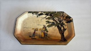Royal Doulton â€œOld English Scenes â€“ The Gleanersâ€ octagonal tray