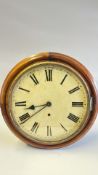 Victorian fusee wall dial school clock
