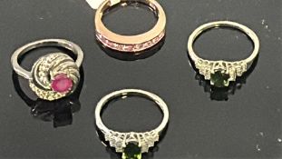 4x 925 silver rings