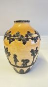 Royal Doulton Lambeth stoneware vase, 1884, A/F