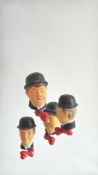 Laurel & Hardy ceramic wind chimes and print