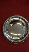 Silver-plated circular mirror