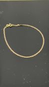 9ct God bracelet 1.8g