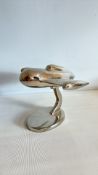Streamlined Metal Aircraft Desk Sculpture