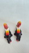 2 Cast iron toucan coat hooks