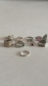 10 Silver rings