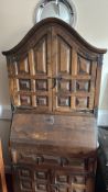 Spanish Revival hardwood bureau bookcase