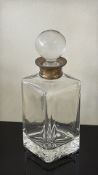 Silver collar decanter, Sheffield hallmark 2004 Ca