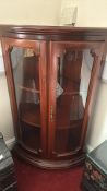 Glazed Mahogany Corner Display Cabinet