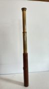 Brass & leather telescope The rifleman JH signed L