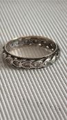 Boxed gold & silver eternity ring