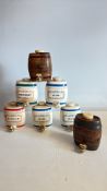 Set of 7 Wade â€˜Royal Victoriaâ€™ ceramic spirit barrels