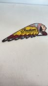 Cast iron Indian motorcycle sign