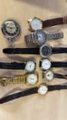 Collection of wristwatches recommended for spares/