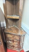 Rustic Wooden Corner Cabinet